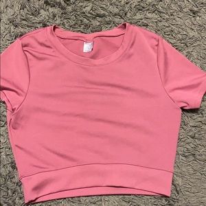 hot pink crop top